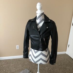 Motorcycle cropped jacket